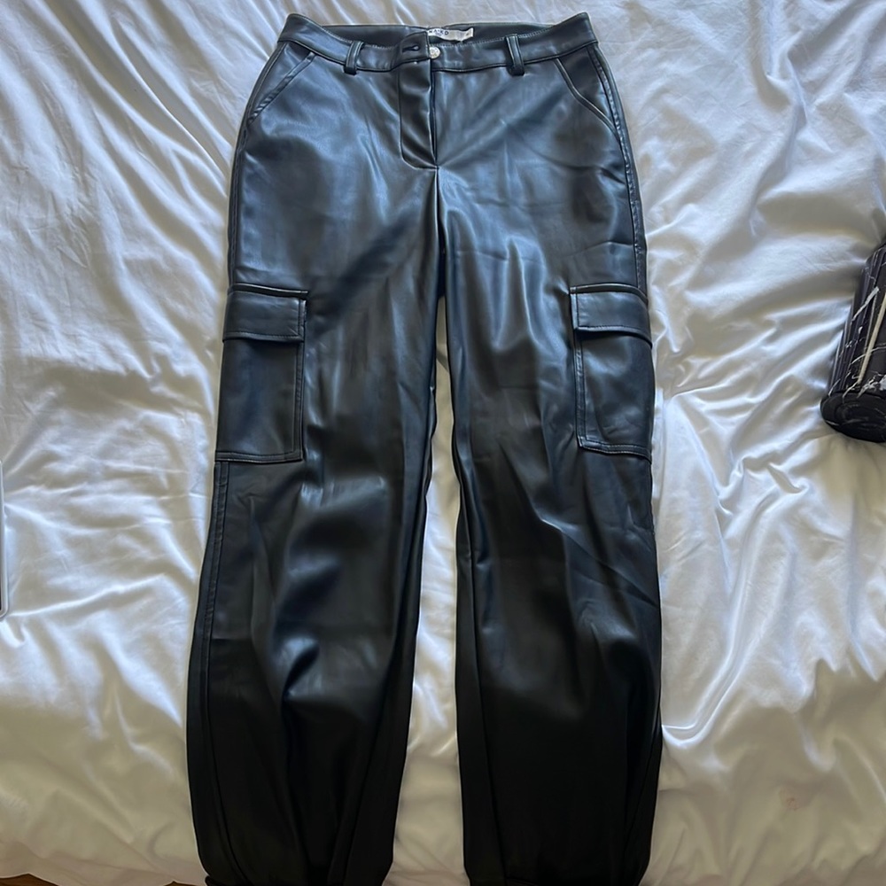 NEW never worn leather cargo pants